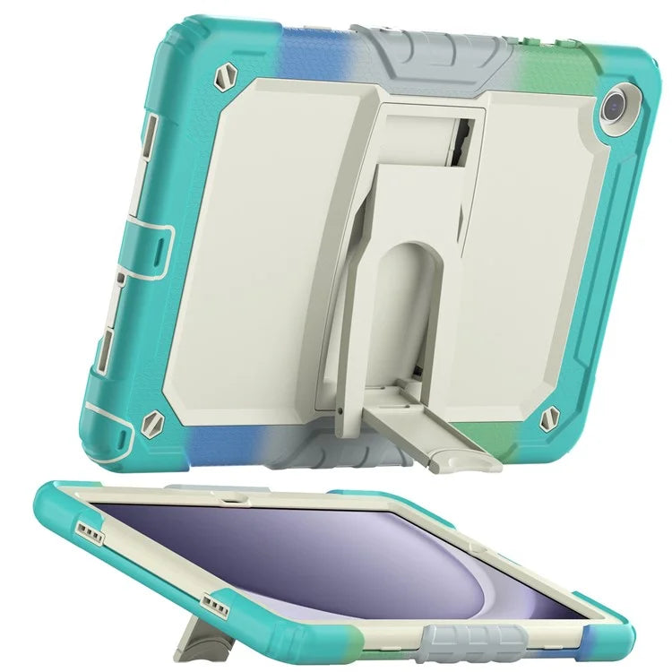 For Samsung Galaxy Tab A9+ (SM-X210 / X215 / X216) Defender Case Kickstand Tablet Cover with Shoulder Strap