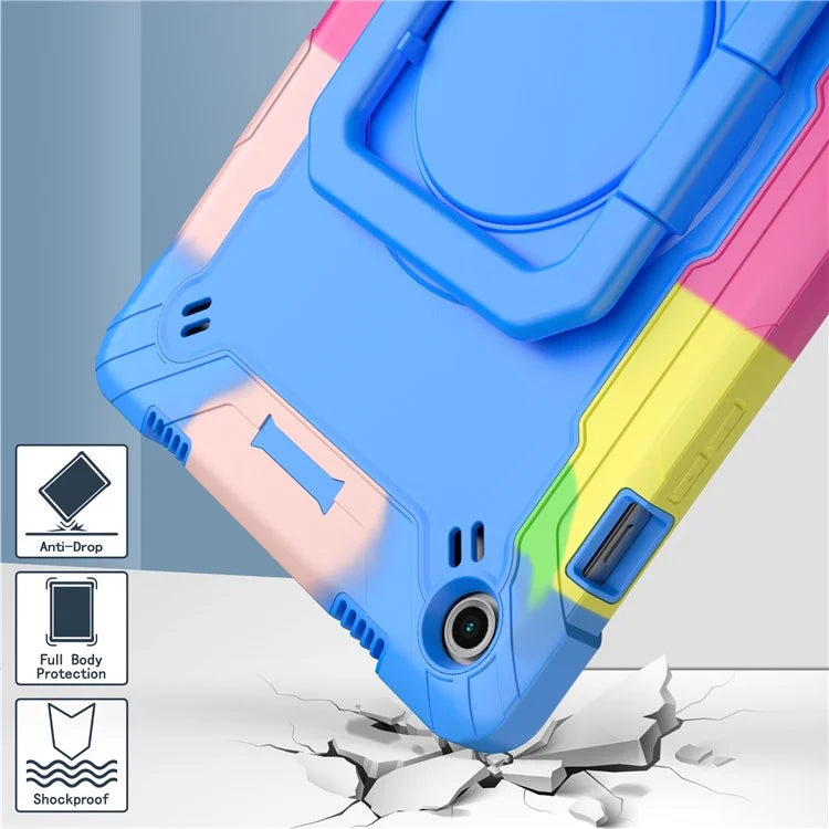For Samsung Galaxy Tab A9+ Handle Kickstand Cover Rugged Protective Tablet Case with Shoulder Strap
