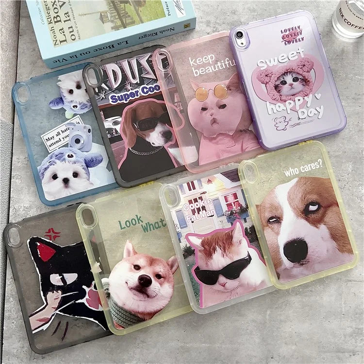 For iPad mini (2021) TPU Tablet Case Animal Pattern Printing Protective Cover