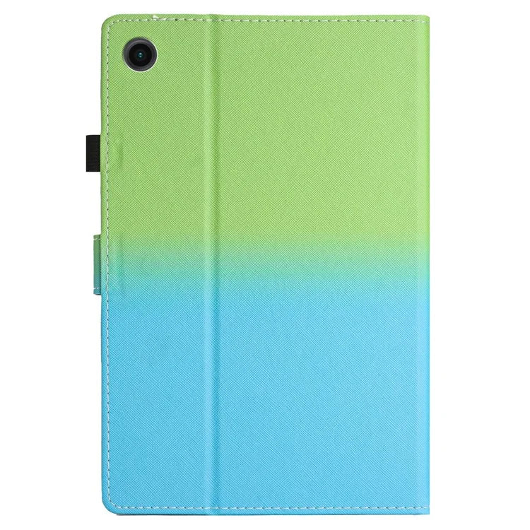 For Samsung Galaxy Tab A9+ Case Stitching Gradient PU Leather Tablet Cover