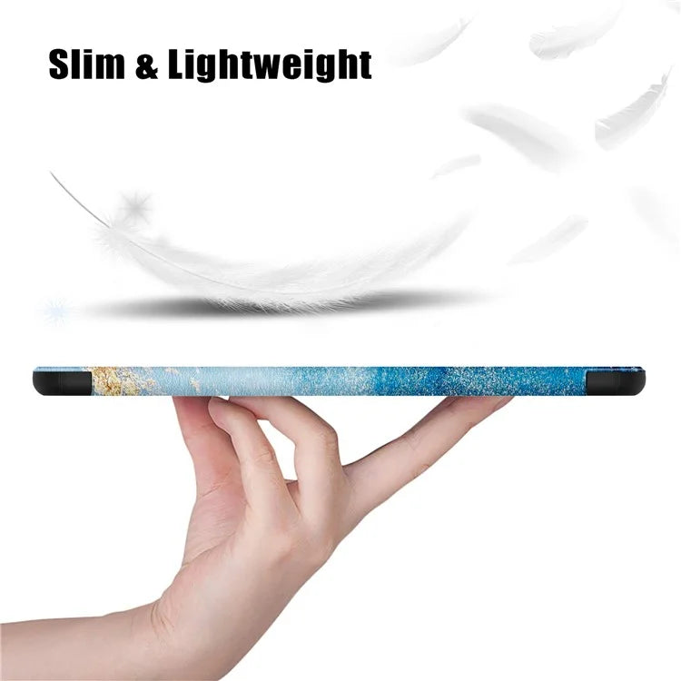 For OnePlus Pad Go / Oppo Pad Air 2 Smart Cover Full-Body Tri-fold Stand Pattern Tablet Case