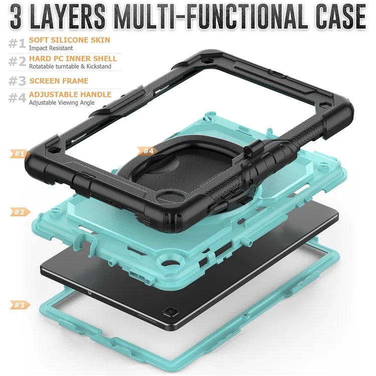 For Samsung Galaxy Tab S6 Lite (2024) / S6 Lite (2022) / S6 Lite (2020) P610 P615 P613 P619 Case Tablet Kickstand Cover+Baby Blue PC