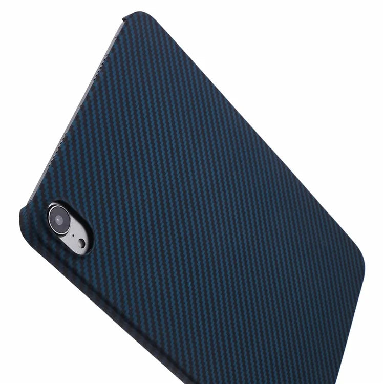 For iPad mini (2021) Blue Case Anti-Drop Aramid Fiber 1500D Coarse Texture Tablet Cover