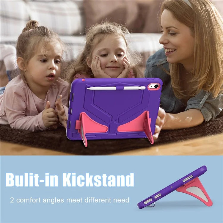 For iPad 10.9 (2022) Leopard Style Case Rugged Drop Protection Cover with Kickstand