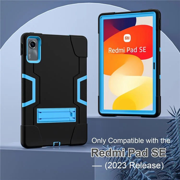For Xiaomi Redmi Pad SE Case PC+Silicone Tablet Protective Cover / Blue