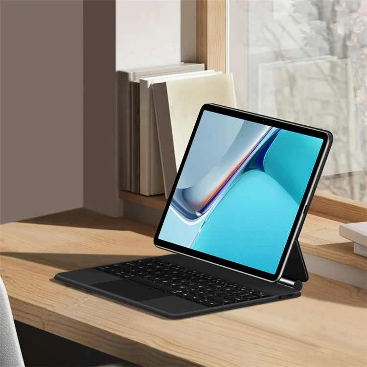 For Huawei MatePad 11 (2021) Leather Case Magnetic Wireless Bluetooth Keyboard with Backlit