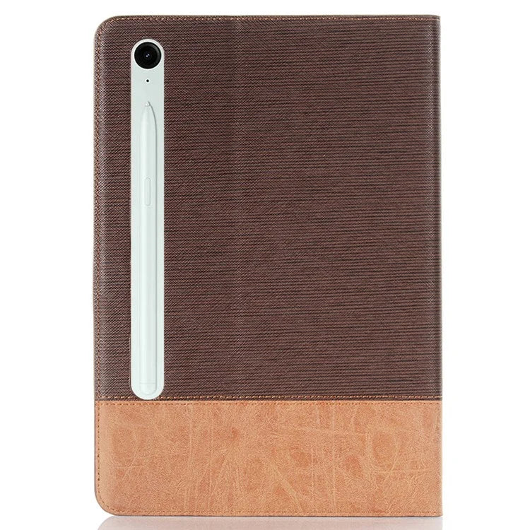 For Samsung Galaxy Tab S9 FE Wallet Case Cross Texture PU Leather Tablet Cover