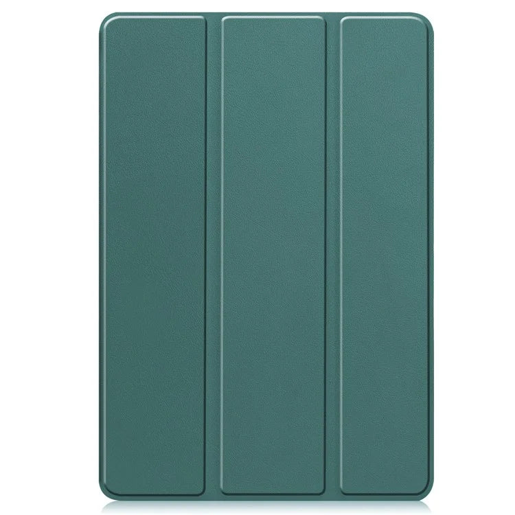 For Xiaomi Pad 6S Pro 12.4 Leather Case Tri-fold Stand Auto Wake / Sleep Smart Shellish Green