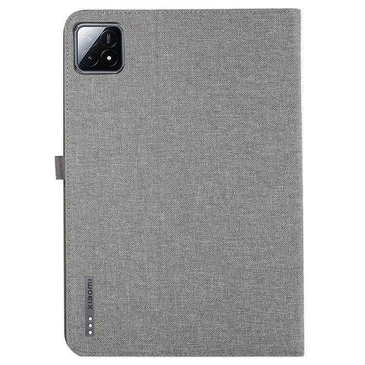 For Xiaomi Pad 6S Pro 12.4 Case Cloth Texture Leather Tablet Stand Cover with Card Holder