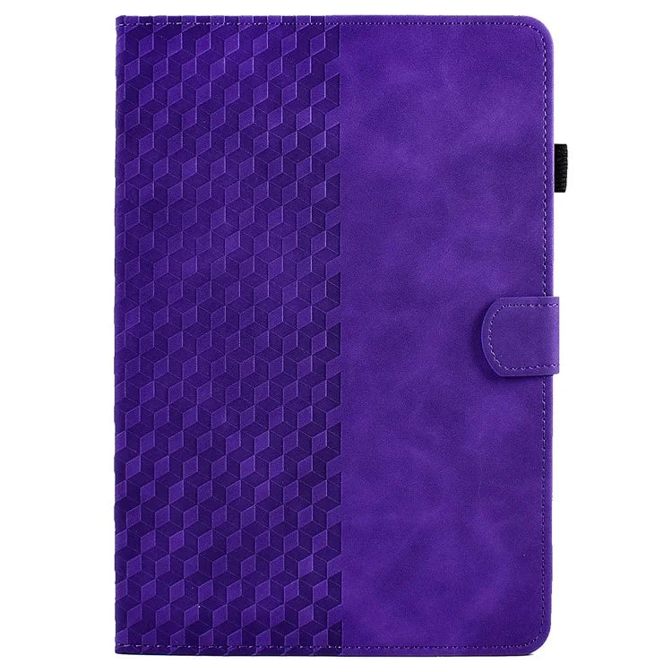 A5 For Lenovo Tab M11 / Xiaoxin Pad 11 2024 Case Block Pattern Imprinted Auto Wake / Sleep Tablet Cover