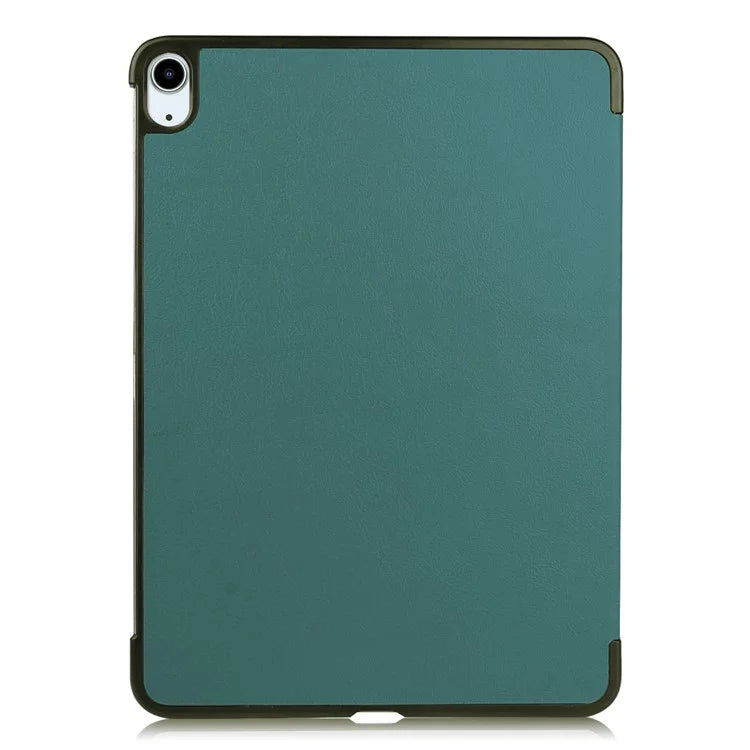 For iPad Air 11 (2024) Case PU Leather Protective Tri-fold Stand Smart Coverish Green