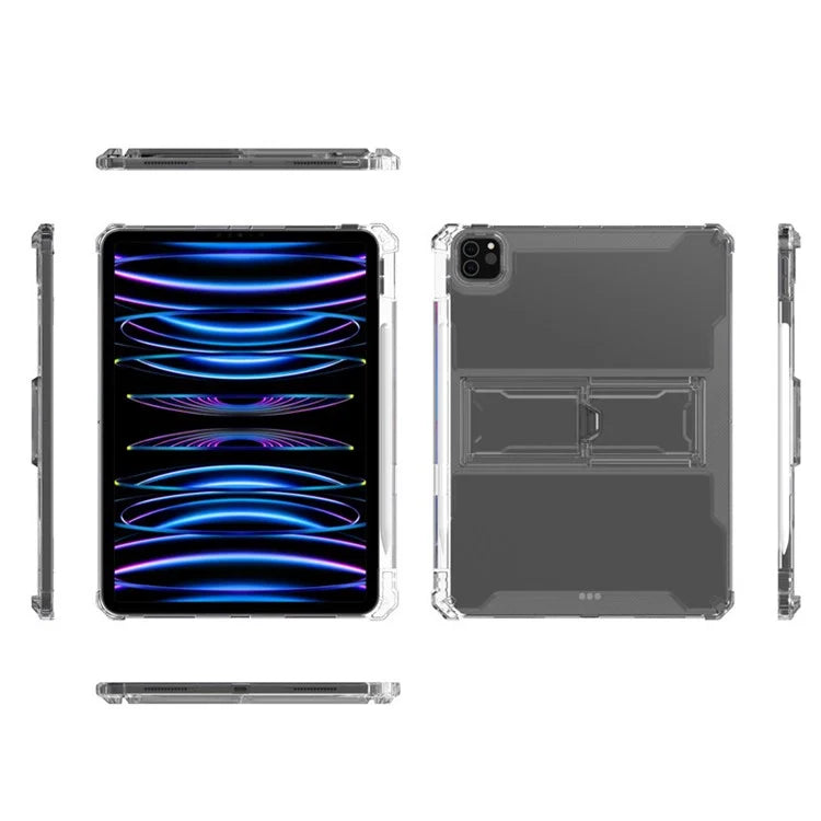 For iPad Pro 11-inch (2022)(2021)(2020)(2018) Case Anti-collision PC Kickstand Cover with Airbag Corner
