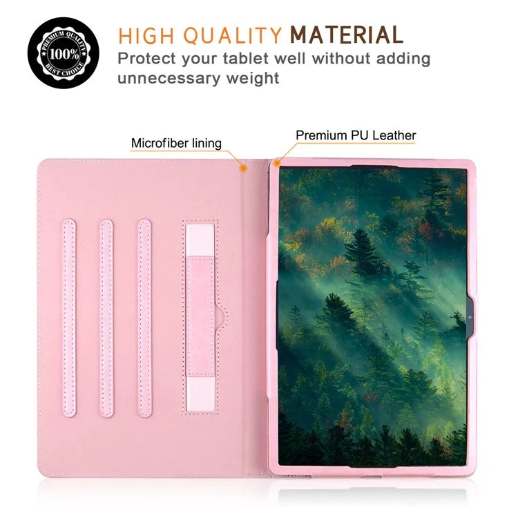 For Samsung Galaxy Tab S7 T870 T875 / Tab S8 / Tab S9 X710 / Tab S9 FE X510 Case Rotate Stand Leather Tablet Cover