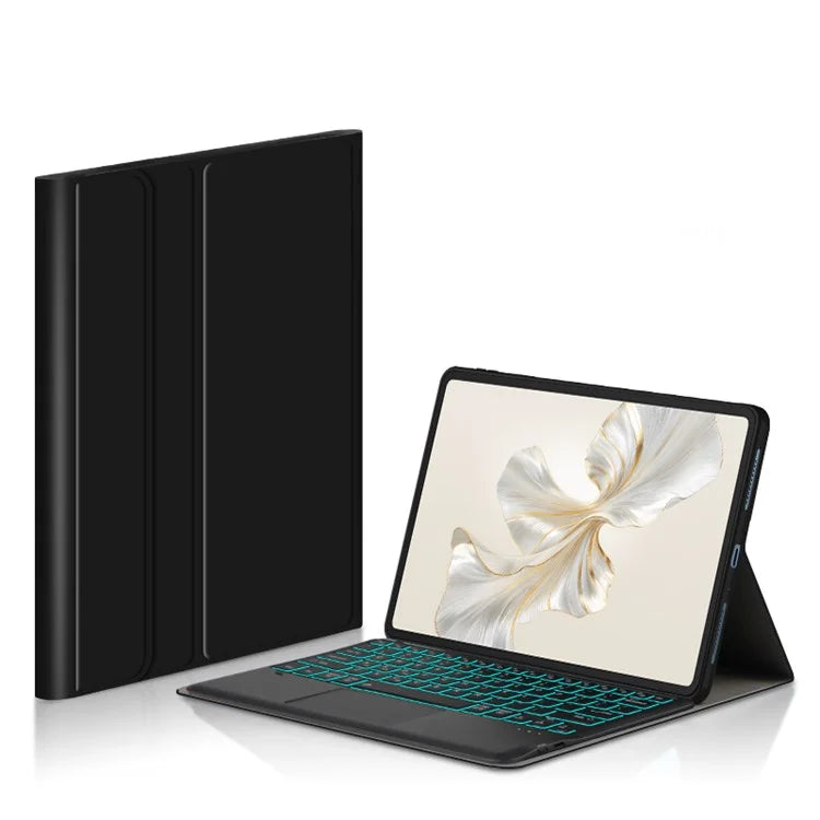 For Samsung Galaxy Tab S9 Ultra Tablet Case PC+TPU+PU Leather Shell + Bluetooth Keyboard with Touchpad