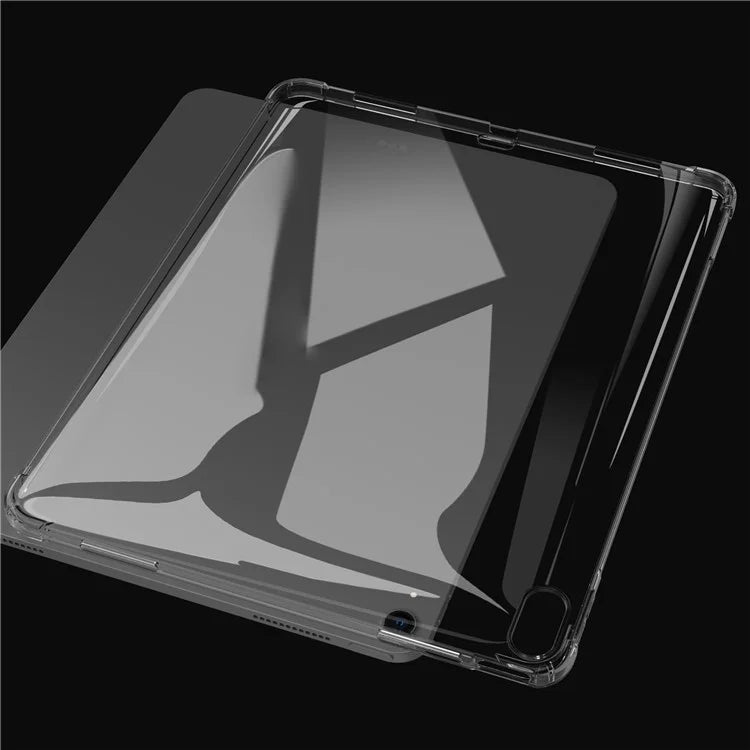 For iPad Air 11 (2024) Case TPU Drop-Resistant Clear Tablet Cover + Tempered Glass Screen Film