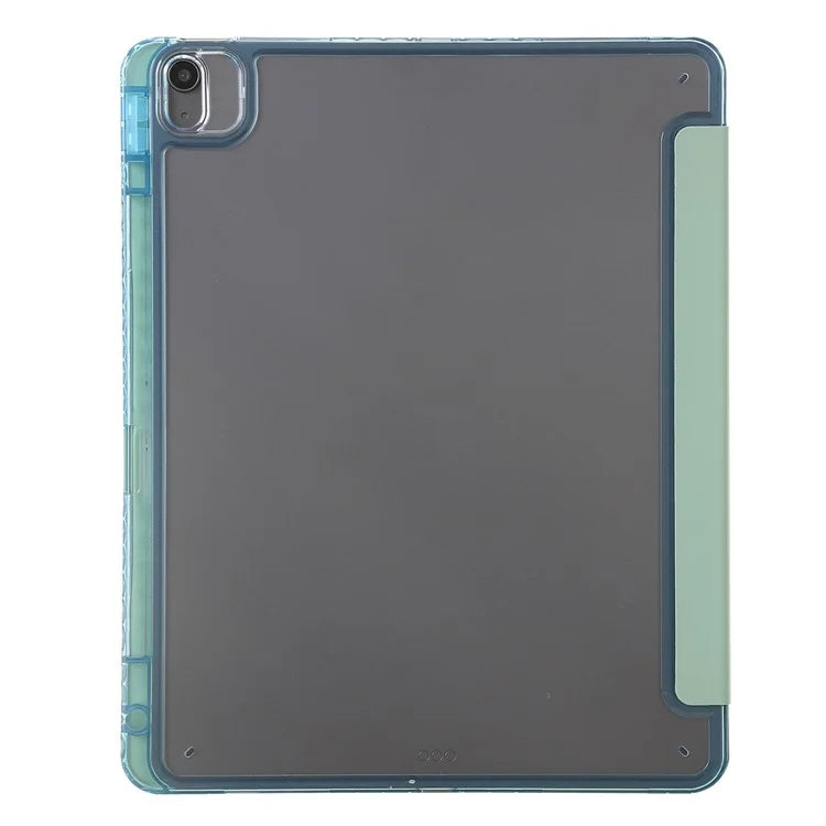 For iPad Air 13 (2024) Case PU Leather Origami Stand Clear Tablet Cover