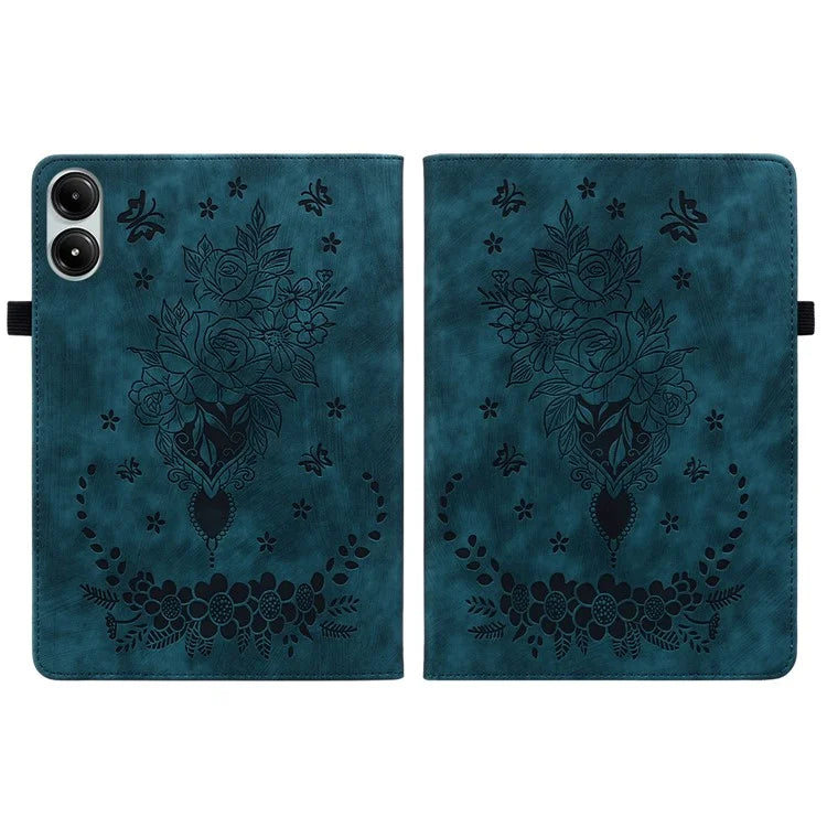 For Xiaomi Redmi Pad Pro / Redmi Pad Pro 5G / Poco Pad Case Rose Flower Leather Protective Cover with Card Holder