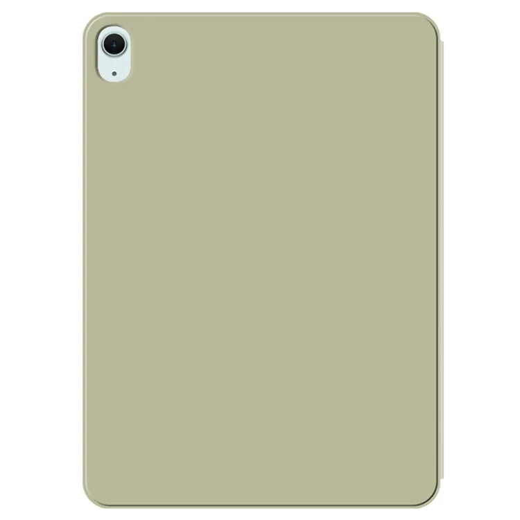 For iPad Air 11 (2024) (M2) Shockproof Case Magnetic Attachment PU Leather + TPU Tri-Fold Stand Cover