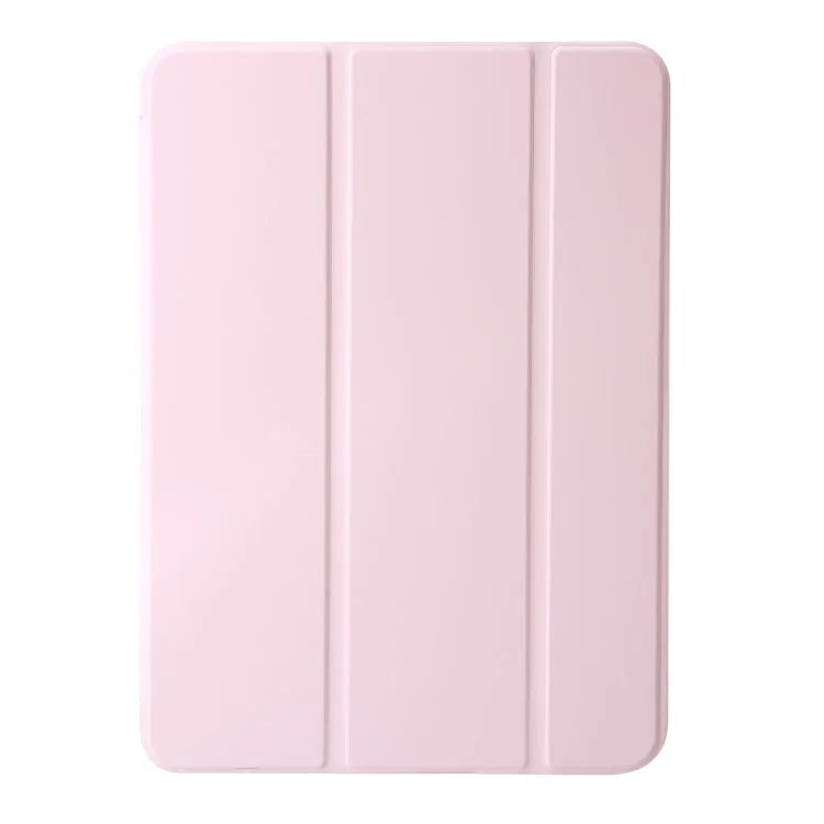 For iPad Pro 13 (2024) Case Tri-Fold Stand Leather+Silicone Tablet Cover