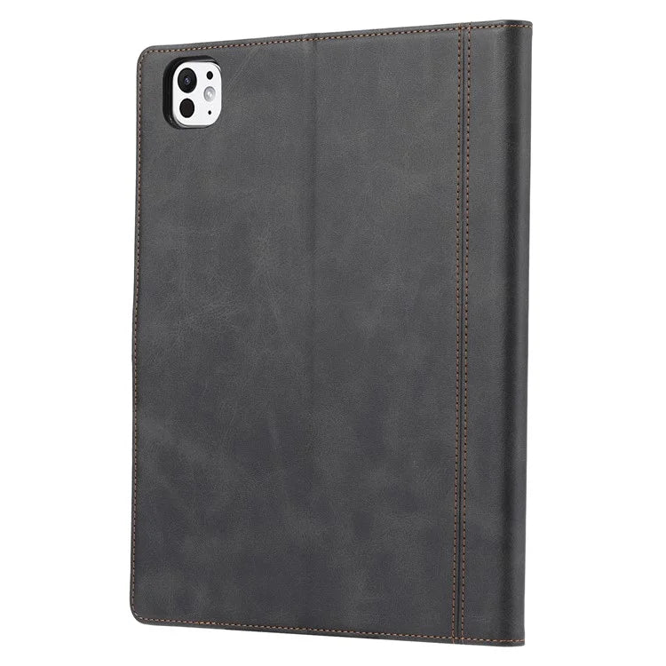 For iPad Pro 11 (2024) Case Auto Wake / Sleep Leather Wallet Tablet Cover with Card Slot