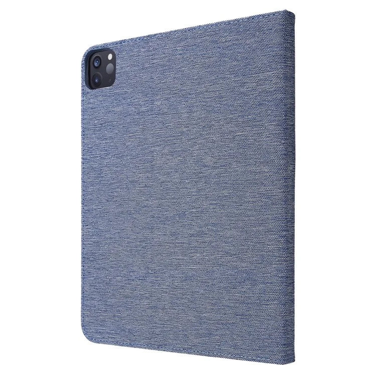 For iPad Pro 11 (2024) Case Cloth Texture Leather Tablet Cover with Pen Holder