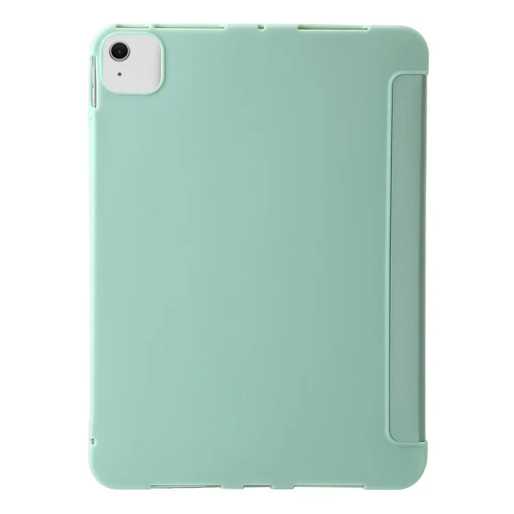 For iPad Air 13 (2024) Case Origami Stand PU Leather+Silicone Tablet Cover with Auto Sleep / Wake