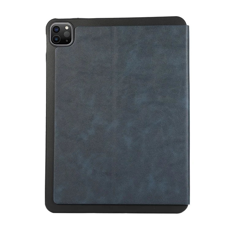 For iPad Pro 11 (2024) Case Folding Stand PU Leather + TPU Tablet Cover