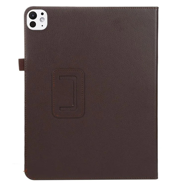 For iPad Pro 11 (2024) Case Bi-Fold Stand PU Leather Tablet Cover with Stylus Loop Design