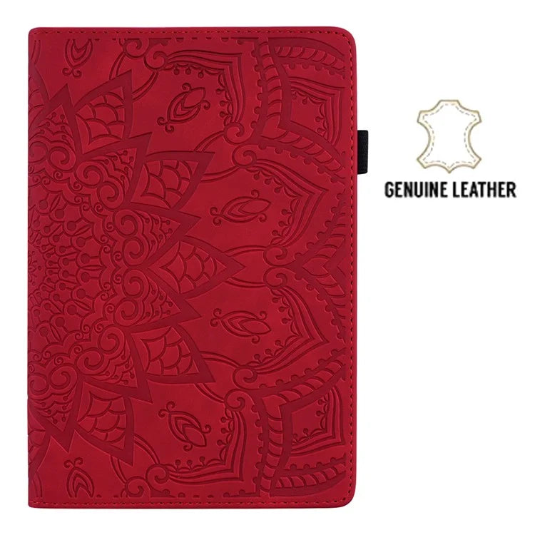 For iPad Pro 11 (2024) Case Flower Pattern Leather Tablet Cover Auto Wake / Sleep