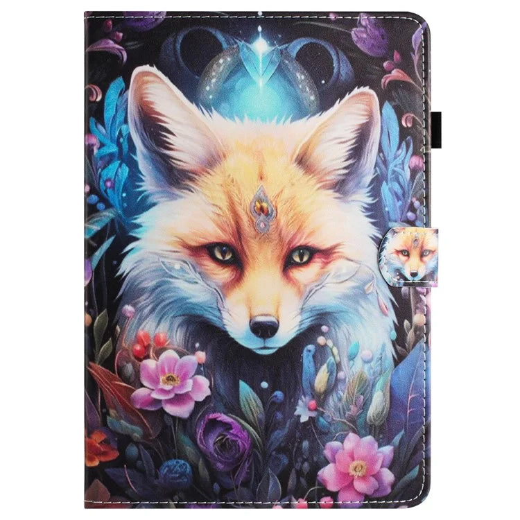 For iPad Pro 11 (2024) Case Pattern Printing Support Stand Card Holder Leather Tablet Cover