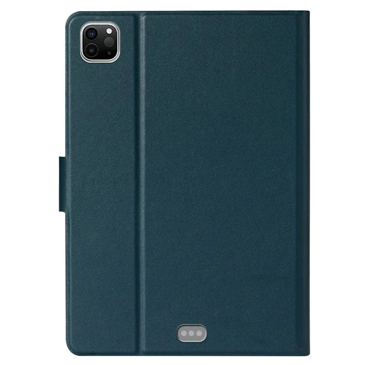 For iPad Pro 11 (2024) Case Shockproof Protective PU Leather Tablet Cover with Card Holderish Green