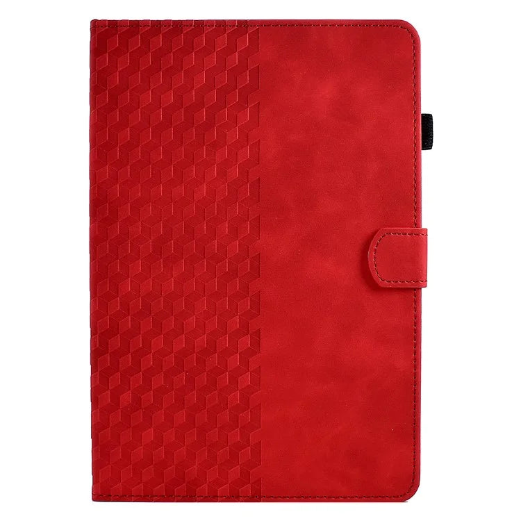 A3 For iPad Pro 11 (2024) Case Card Slots Leather Tablet Cover Block Pattern