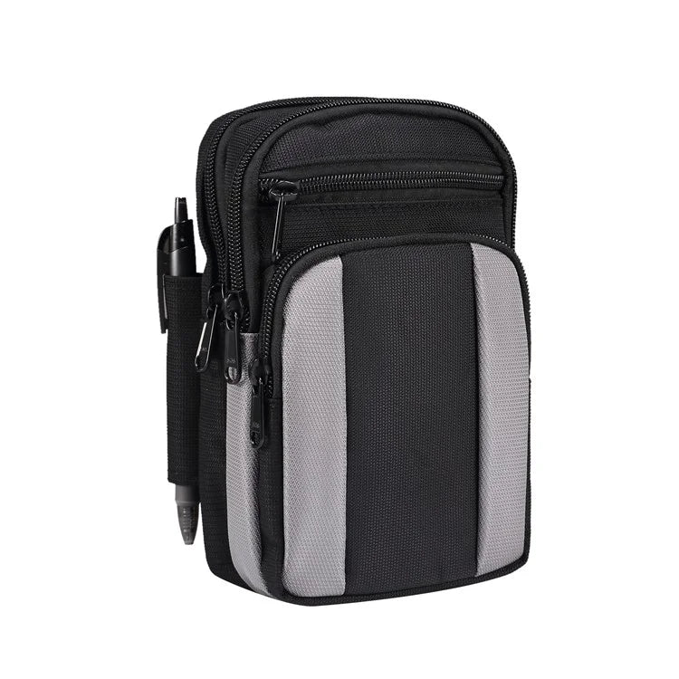7.2 inch Phone Waist Bag Nylon Crossbody Phone Pouch with Carabiner with Shoulder Strap