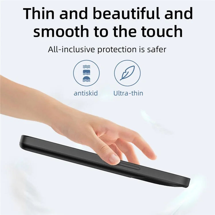 T44 For iPhone 15 Pro Additional Battery Case Kickstand 5000mAh Backup Battery Power Phone Case