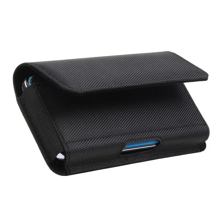 7 inch Mobile Phone Waist Bag with Magnetic Closure PU Leather Phone Belt Pouch, 18.3 x 9.3 x 2cm