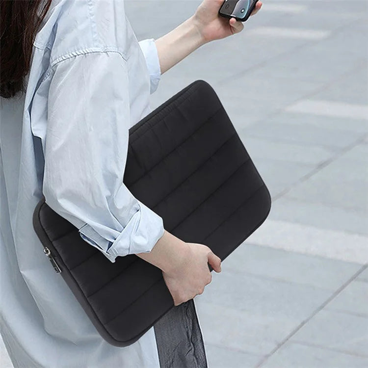 CL283 For 13-14 Inch Laptop Down Jacket Design Notebook Sleeve Portable Zipper Bag