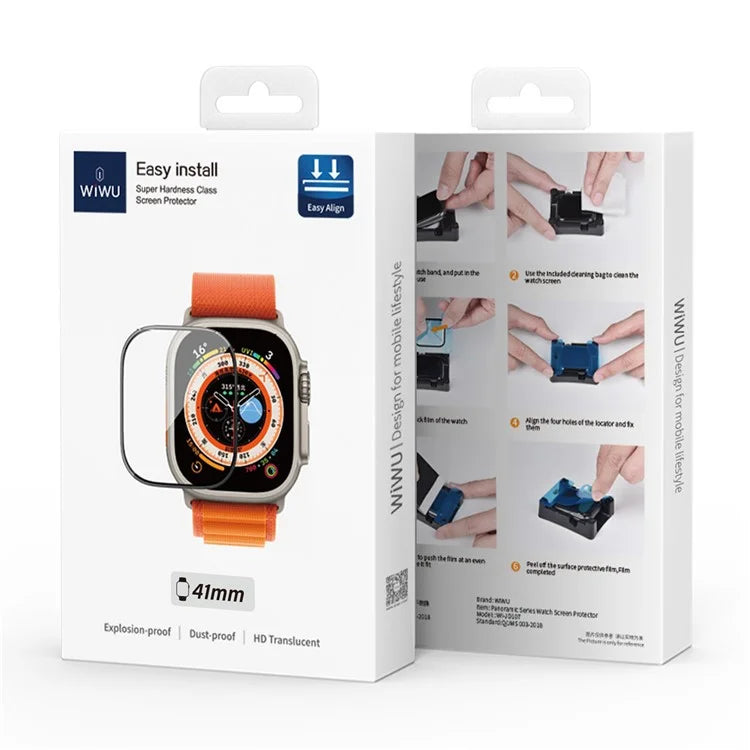 WIWU JD-107 For Apple Watch Series 6 / 5 / 4 / SE / SE (2022) / SE (2023) 40mm PMMA Screen Protector Smart Watch Screen Film with Install Tool