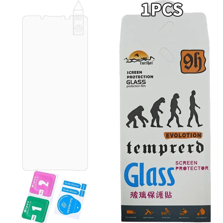 RURIHAI For Sony Xperia 1 V Screen Protector 0.26mm High Aluminium-Silicon Glass Film Case-Friendly