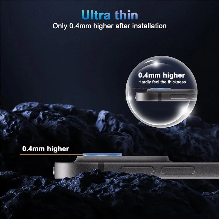 1 Set For iPad Pro 11 (2024) / iPad Pro 13 (2024) Camera Lens Protector HD Clear, Metal Individual Ring