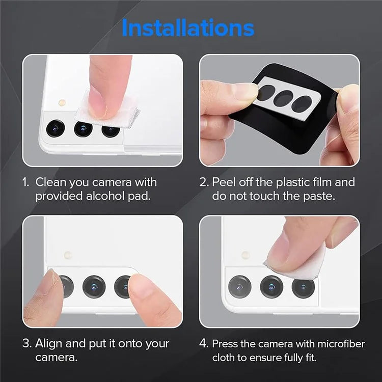 For iPad Pro 11 (2024) / iPad Pro 13 (2024) Camera Lens Protector Tempered Glass Film Ultra HD View