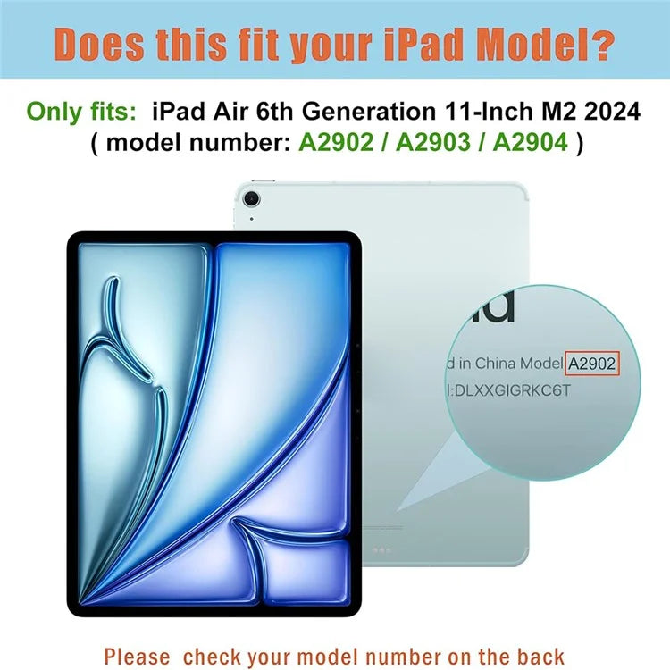 2Pcs For iPad Air 13 (2024) Tempered Glass Screen Protector 2.5D Arc Edge Screen Film