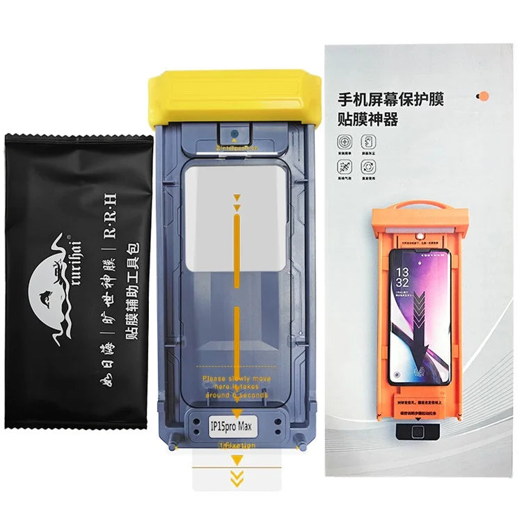 RURIHAI For iPhone 15 Pro Privacy Screen Protector 3D Curved Tempered Glass Film with Installation Tool