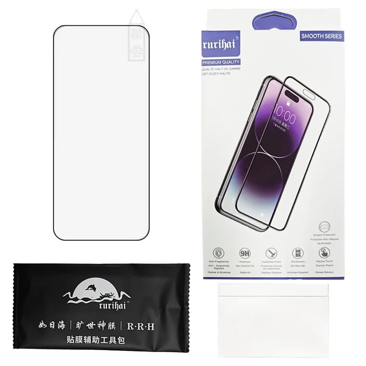 RURIHAI For Oppo Reno12 Pro 5G (Global) Screen Protector 3D Curved Case Friendly Film (Support Fingerprint Unlock)