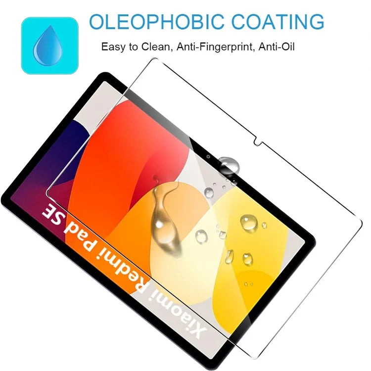 2Pcs For Xiaomi Redmi Pad SE Full Screen Protector 2.5D Tempered Glass Shatter-proof Film