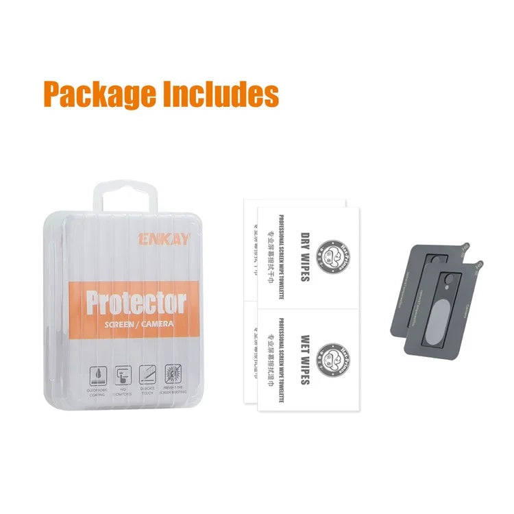ENKAY HAT PRINCE 2Pcs for Google Pixel 8 Camera Lens Protector Tempered Glass Full Cover Lens Protective Film