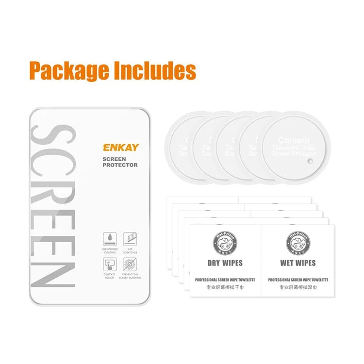 ENKAY HAT PRINCE 5Pcs for OnePlus 12 5G Camera Lens Protector Ultra Clear Full Cover Lens Film