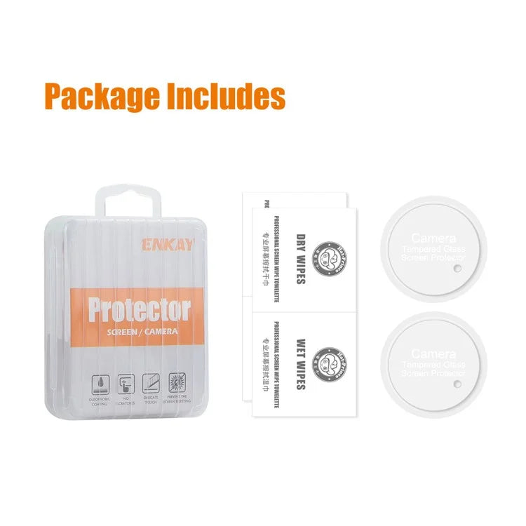 ENKAY HAT PRINCE 2Pcs for OnePlus 12 5G 0.2mm Camera Lens Protector 9H Hardness Lens Film