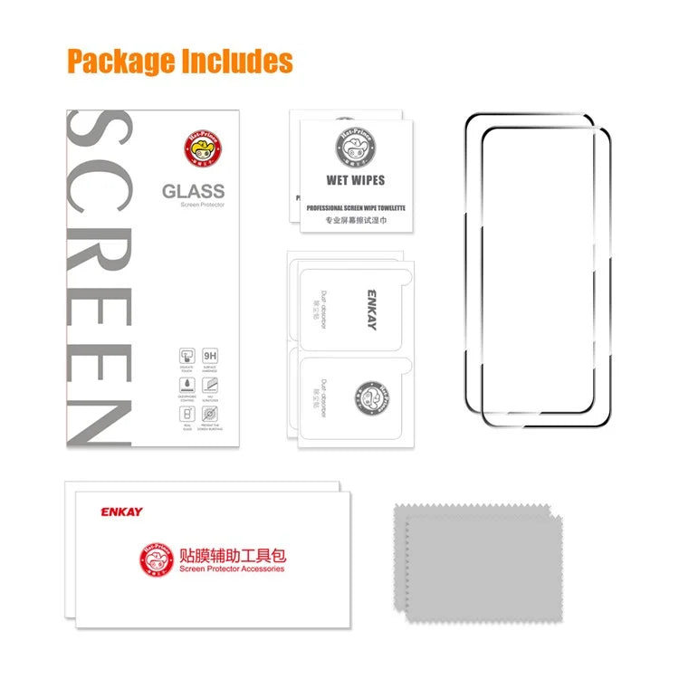 ENKAY HAT PRINCE 2Pcs for Samsung Galaxy S24+ HD Clear Full Screen Protector (Fingerprint Unlock)