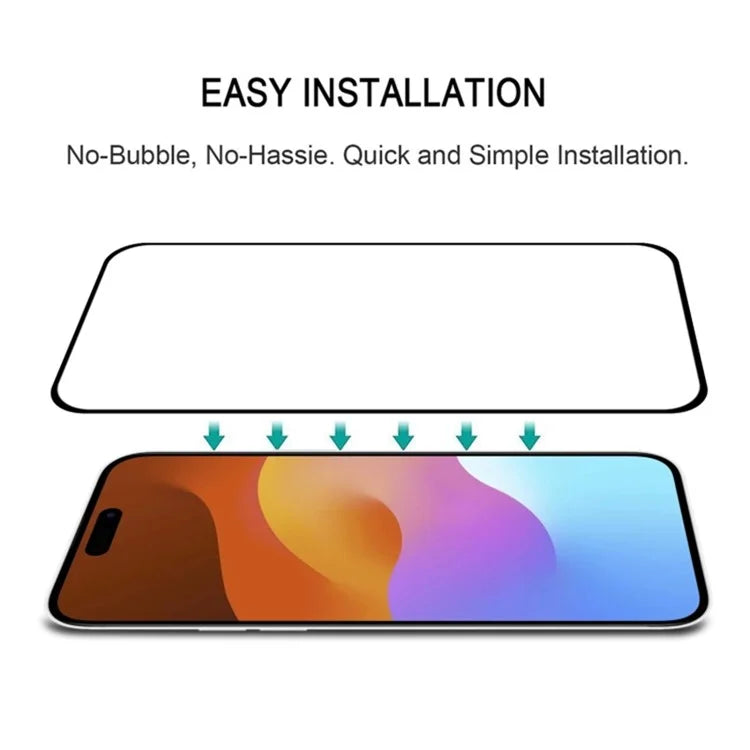 25Pcs For iPhone 15 Screen Protector Secondary Hardening Medium Alumina Glass Film