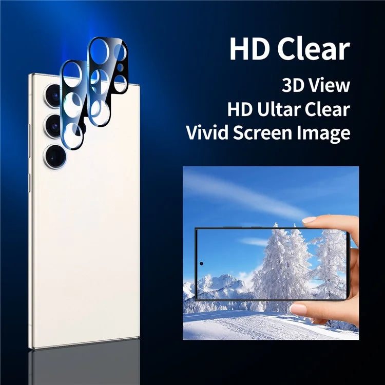 2Pcs Anti-Peeping Screen Protector for Samsung Galaxy S24 Ultra 9H Hardness Film with 2Pcs Camera Lens Protector